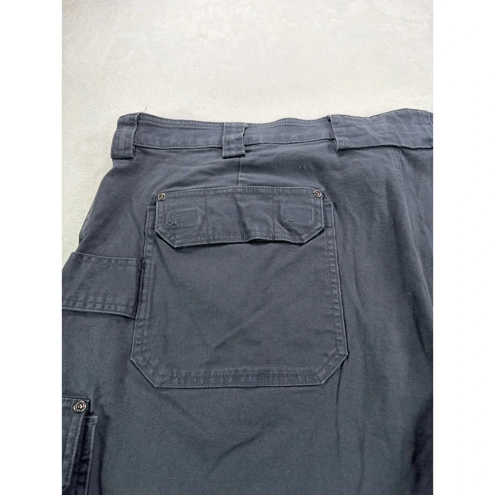 Duluth Trading Co Flex Fire Hose Cargo Relaxed Fit Cotton Gray Mens 48 Rugged